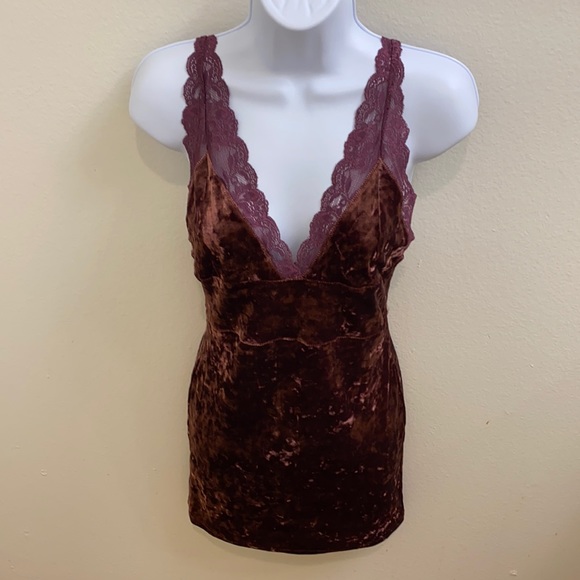 Free People Wine Baby Doll Style Mini Dress SP - Picture 1 of 5